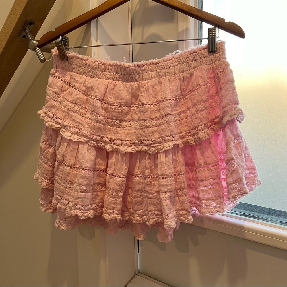 LoveShackFancy pink skirt.  Medium.  Preloved